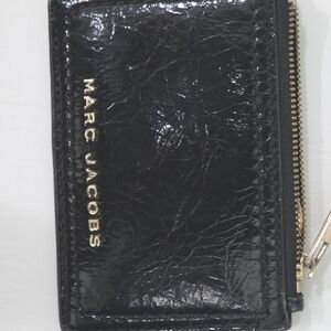 Marc Jacobs Shiny Black Leather Card Holder